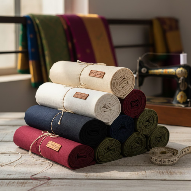 HMG Fashion Premium Cotton Fabric Roll for Kurti & Blouse Stitching